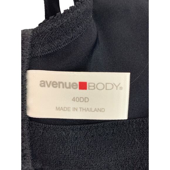 40DD Avenue Body Womens Black Wire Free Bra Lace Unlined - Picture 11 of 11